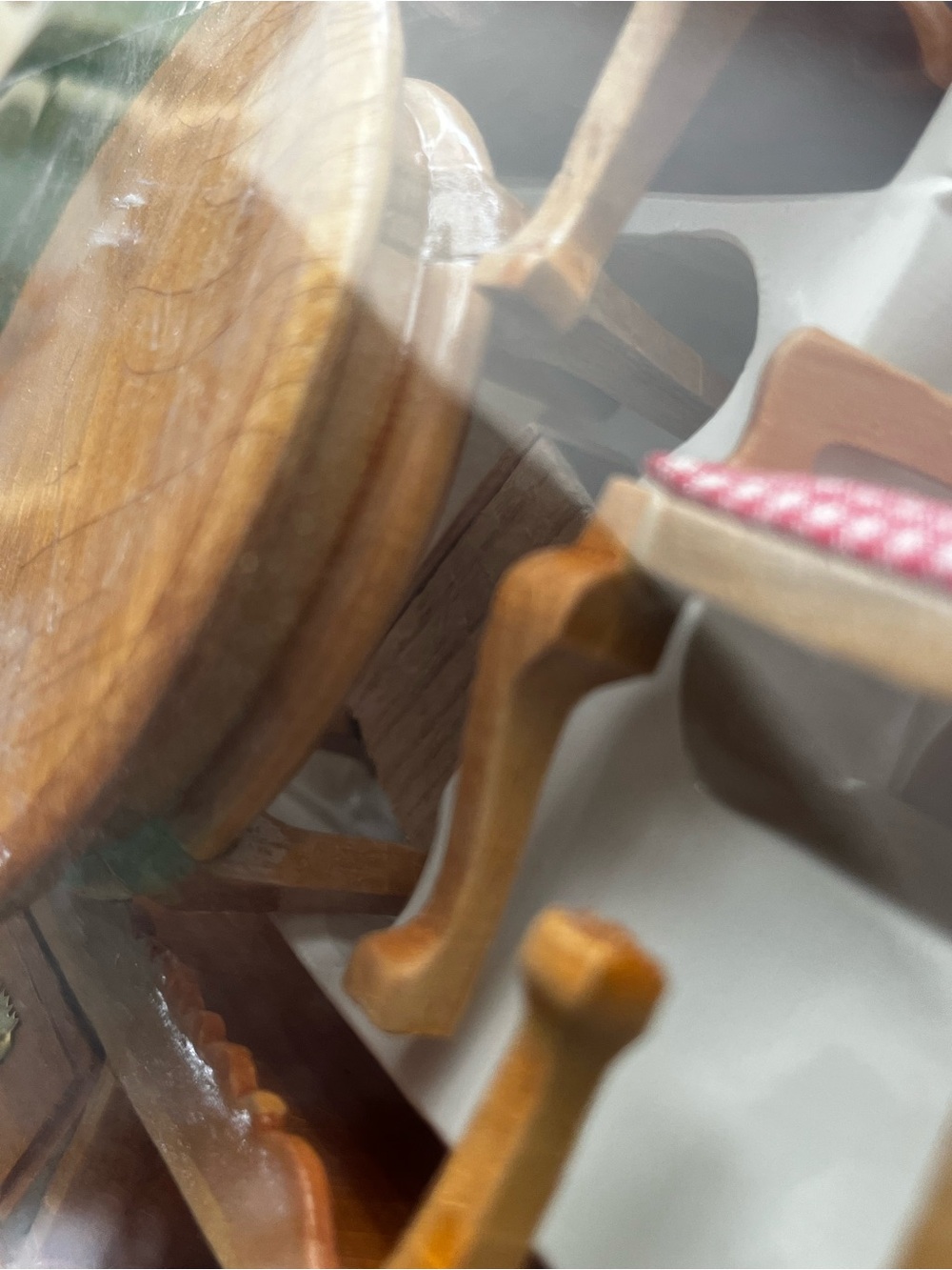 Vtg Albert E. Price 7-piece wooden dining room dollhouse furniture set COMPLETE - Picture 10 of 10